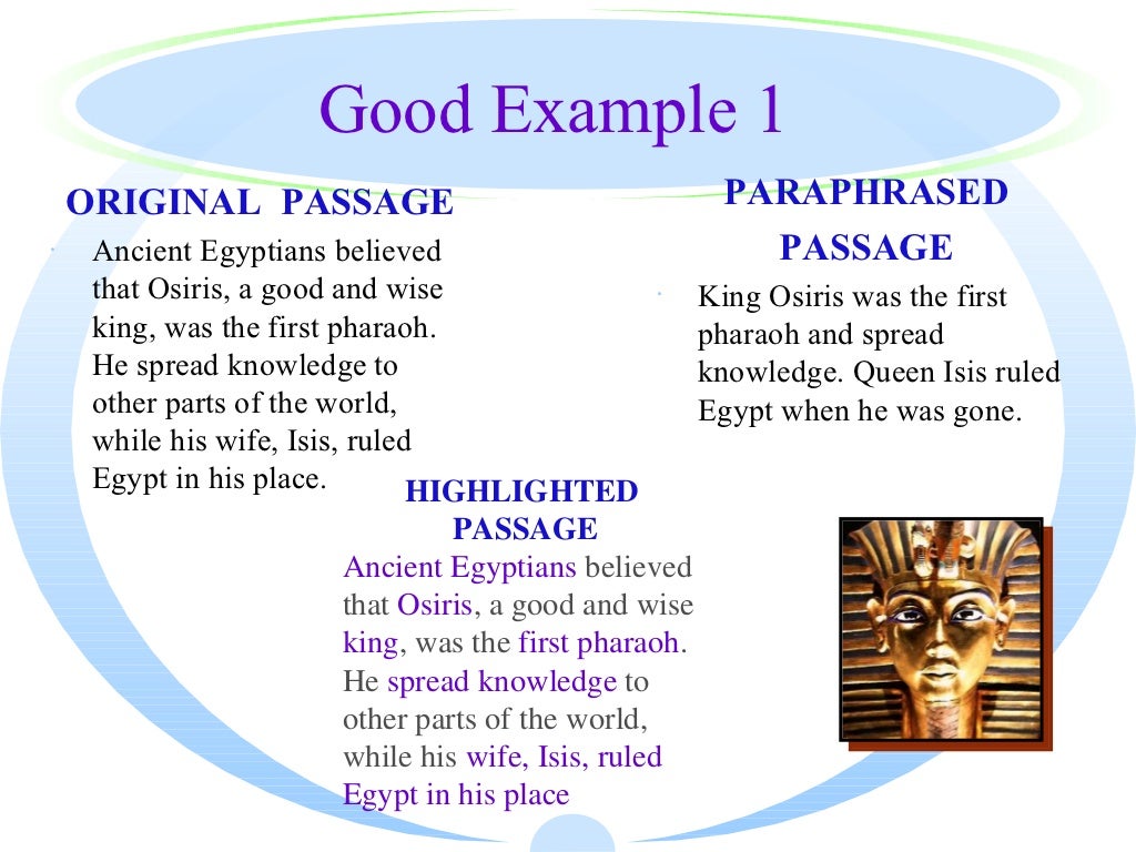 how does paraphrasing help the reader