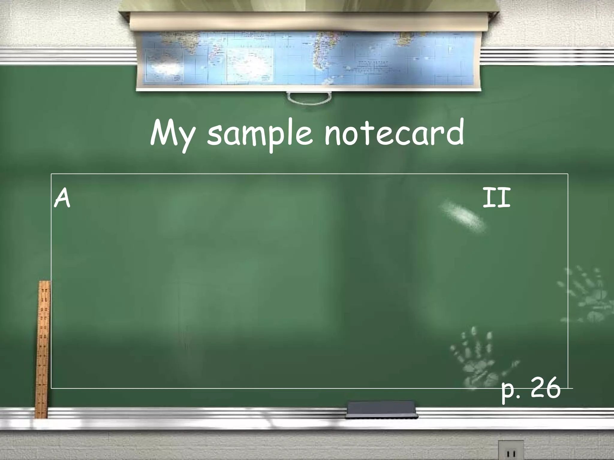 My sample notecard A II p. 26 