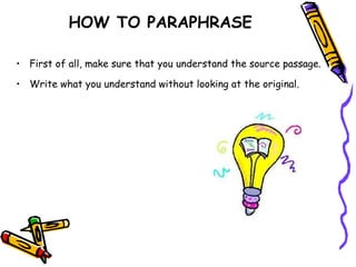 Write Rephrase paraphrasing paraphrasing paraphrasing paraphrasing paraphrasin | PPT