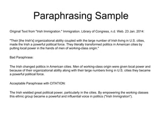 paraphrasing paraphrasing paraphrasing paraphrasing paraphrasin | PPT