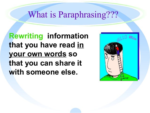 paraphrasing powerpoint 3rd grade