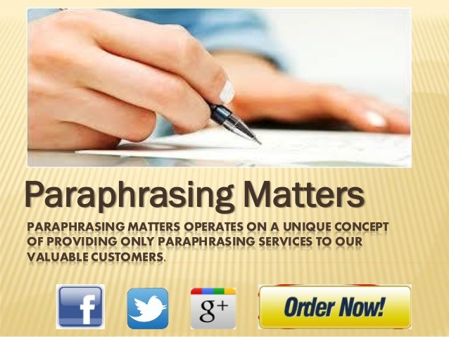 High Class Paraphrasing | Paraphrase Online | Paraphrasing Services