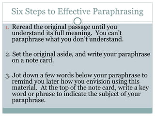 Write Rephrase Paraphrasing Articles Stories and many more | PPTX