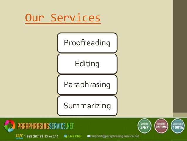 Paraphrasing service