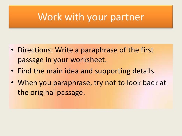 Paraphrasing techniques - ppt image