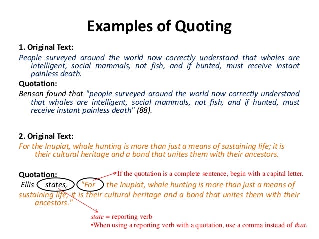 quotation use in essay