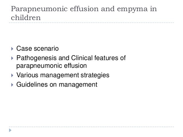 parapneumonic effusion