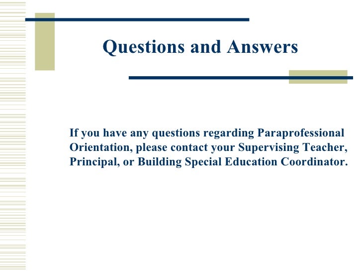paraprofessional orientation need to paraprofessional orientation need to