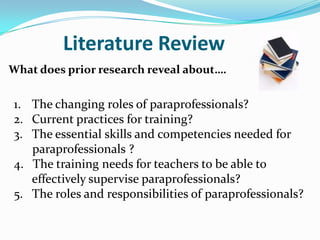 Paraprofessional Training: Is It Currently Best Practice?