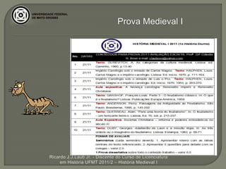 Prova Medieval I




Ricardo J.J.Laub Jr. - Discente do Curso de Licenciatura
     em História UFMT 2011/2 – História Medieval I
 