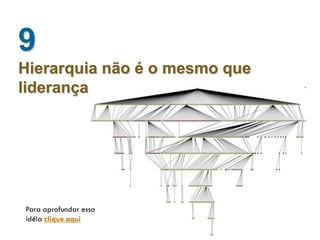 9
Hierarquia não é o mesmo que
liderança




Para aprofundar essa
idéia clique aqui
 