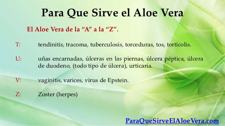 Para que sirve el aloe vera Para que sirve el aloe vera
