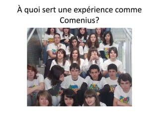 À quoisert une expériencecommeComenius? 