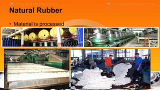 Natural Rubber
• Material is processed
 