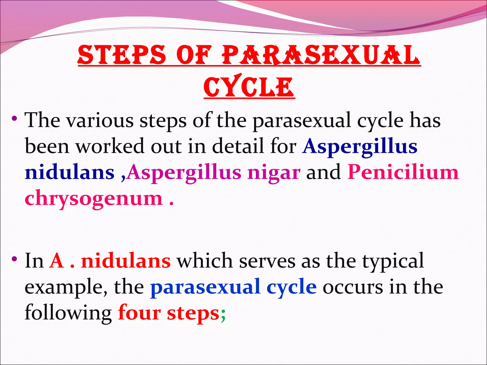 Parasexuality in fungi | PPT