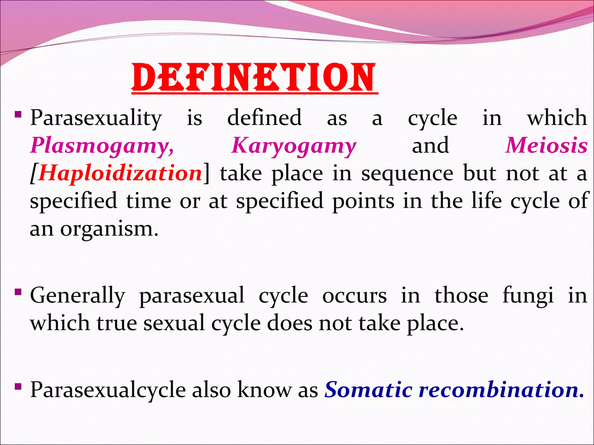 Parasexuality in fungi | PPT
