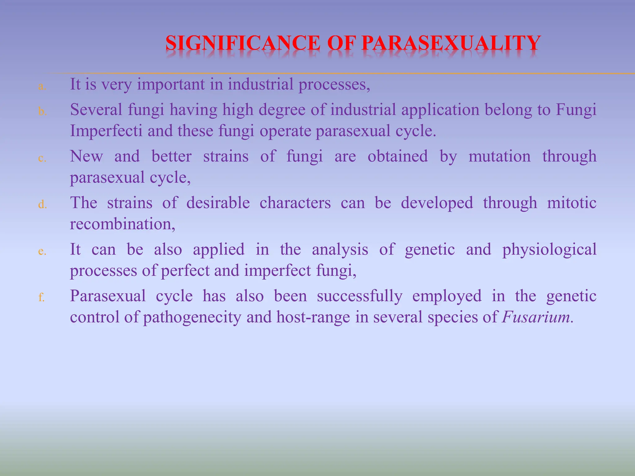 Parasexuality in Fungi | PDF
