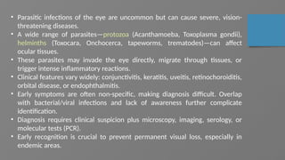 Roundworm In Eye parasites involved in ocular infection.pptx