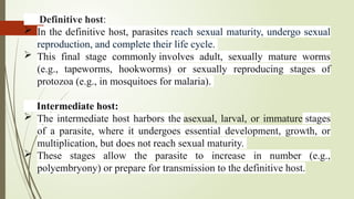 Comprehensive Overview of Biological Stages of Parasites in Hosts | PPTX