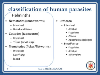 Intestinal Parasites Classification Parasitology helmith 2011 | PPTX