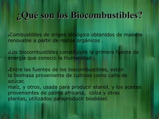 Power point Biocobustibles