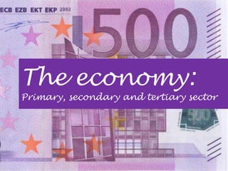 The economy:
Primary, secondary and tertiary sector
 