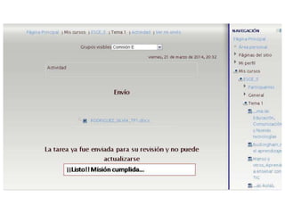 Para subir la actividad