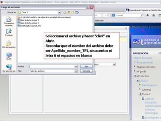 Para subir la actividad