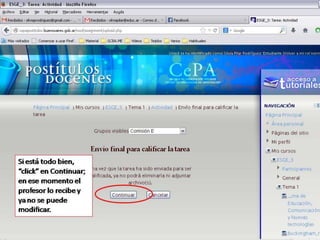 Para subir la actividad