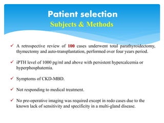Parathyroidectomy in-esrd-menya | PDF