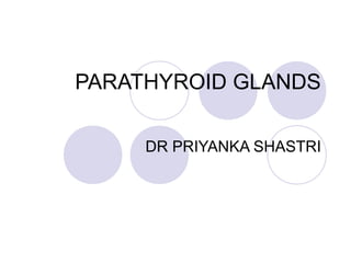 PARATHYROID GLANDS
DR PRIYANKA SHASTRI
 