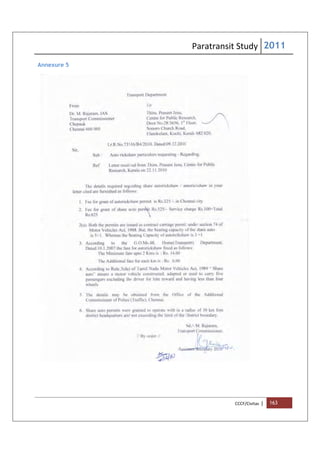 Paratransit Study 2011
CCCF/Civitas | 163
Annexure 5
 