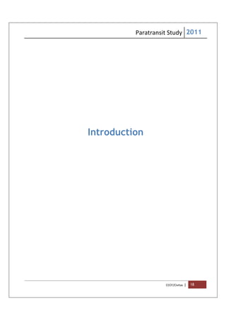 Paratransit Study 2011
CCCF/Civitas | 18
Introduction
 