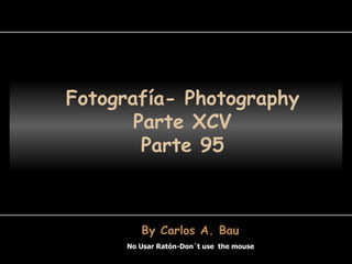 Fotografía- Photography Parte XCV Parte 95 No Usar Ratón-Don´t use  the mouse By Carlos A. Bau 