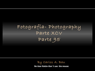Fotografía- Photography Parte XCV Parte 95 No Usar Ratón-Don´t use  the mouse By Carlos A. Bau 
