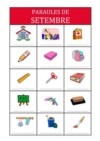 PARAULES DE
SETEMBRE
 