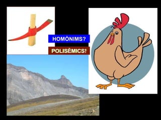 HOMÒNIMS?

POLISÈMICS?
POLISÈMICS!
 