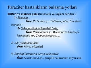 Paraziter hast. epidemiyolojisi, kaynakları, bulaşma, koruma ve kontrol ...