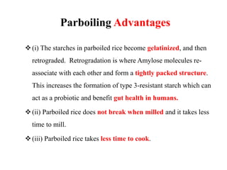 Parboiling , brewing and their biochemical changes | PPTX