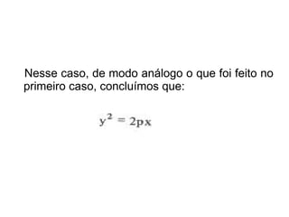 Nesse caso, de modo análogo o que foi feito no
primeiro caso, concluímos que:
 