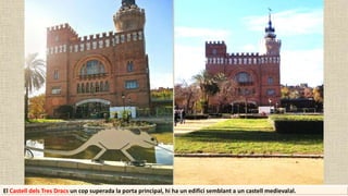 El Castell dels Tres Dracs un cop superada la porta principal, hi ha un edifici semblant a un castell medievalal.
 