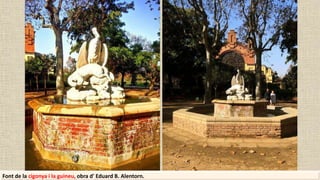Font de la cigonya i la guineu, obra d' Eduard B. Alentorn.
 