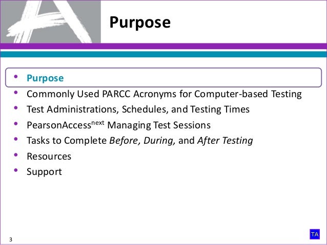 parcc test administration for vtsd staff training parcc chain of custody form