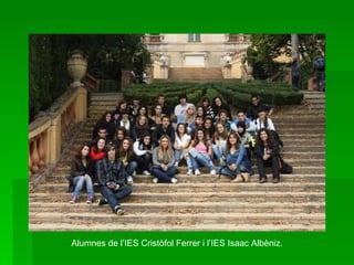 Alumnes de l’IES Cristòfol Ferrer i l’IES Isaac Albèniz. 