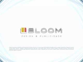 Projeto aprovado na Prefeitura Municipal do Rio de Janeiro SMU sob o n° de processo 02/270.068/2010 Arquiteto autor do projeto Arquitetônico: Sergio de Gouvêa
Conde Caldas, CREA/RJ: 160.680/D, e Responsável técnico pela obra: José Conde Caldas, CREA/RJ: 16.239/D. Imagens meramente ilustrativas, tratando-se de
representações artísticas, podendo sofrer alterações. Material provisório, sujeito a alterações sem aviso prévio. Imagens, plantas, decoração e adornos meramente
ilustrativas, sujeito a mudanças.
 