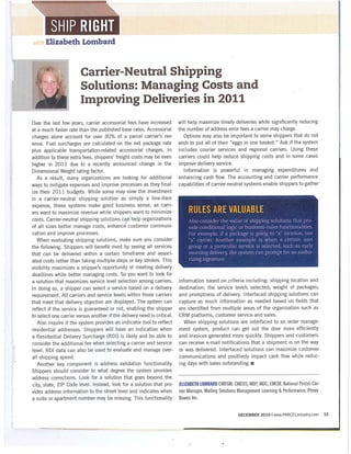 PARCEL_2010_ELombard CARRIER NEUTRAL SHIPPING SOLUTIONS