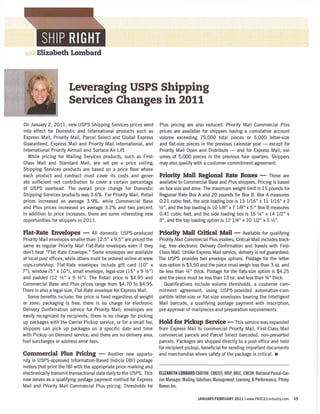 PARCEL Jan-Feb 2011 ELombard Leveraging USPS Shipping Services Changes