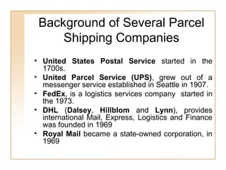Parcel management system - presentation | PPT | Logistics and ...