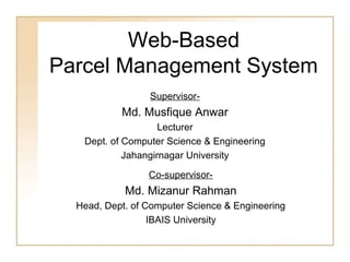 Parcel management system - presentation | PPT | Logistics and ...