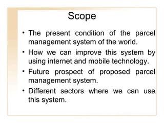 Parcel management system - presentation | PPT | Logistics and ...